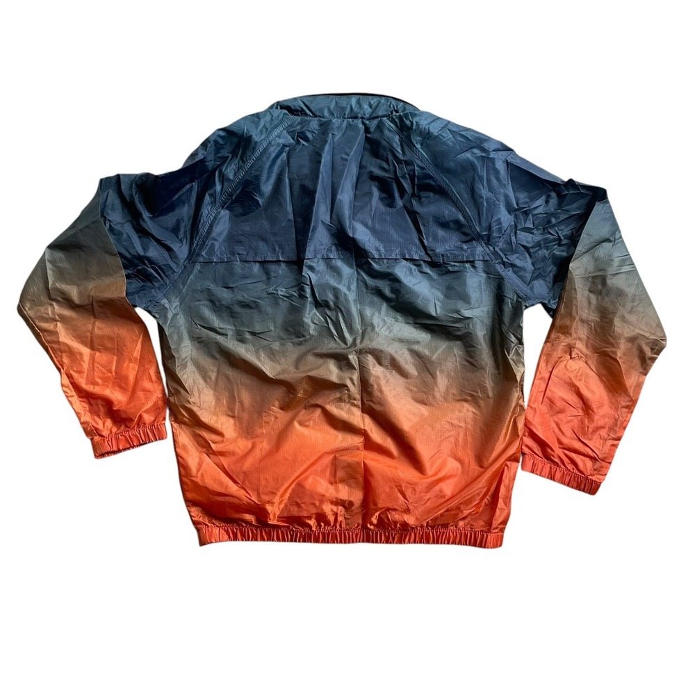 American Eagle Performance mens size small hooded windbreaker ombre orange blue - Picture 2 of 6
